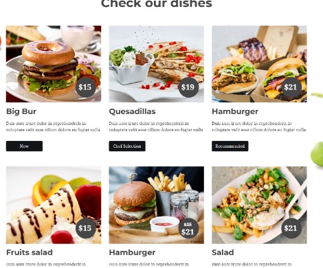 Restaurant dish research reference